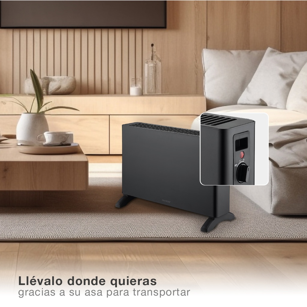 Calefactor eléctrico convector Selatin Máx. 2000W Negro 