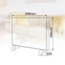 Radiador convector de cristal inteligente Zanthus Máx. 1500W Negro