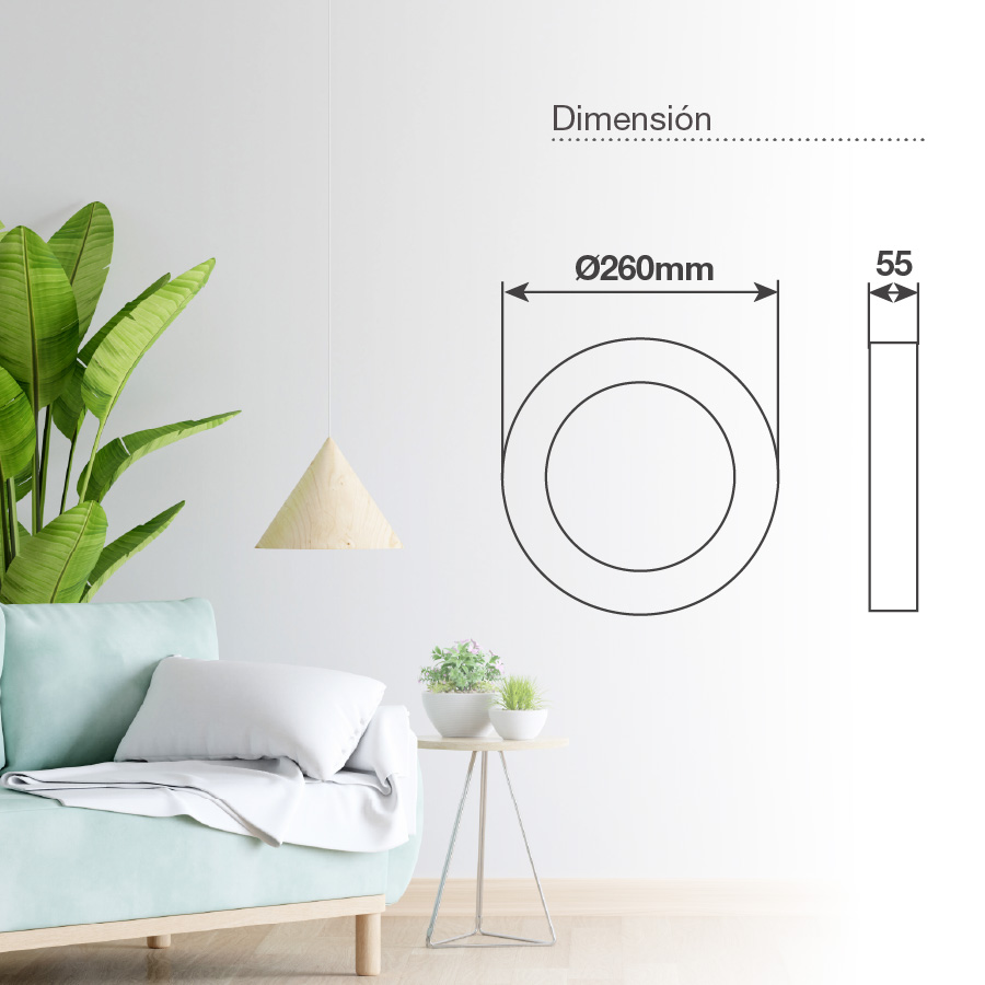 Plafón techo LED 18W 4000K Blanco - Libertina