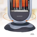 Estufa eléctrica giratoria tubos de carbono Mukah Máx. 900W