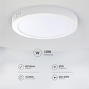 Downlight superficie LED redondo Tikan 18W 4000K Blanco - Libertina