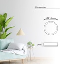 Downlight superficie LED redondo Tikan 18W 6500K Blanco - Libertina