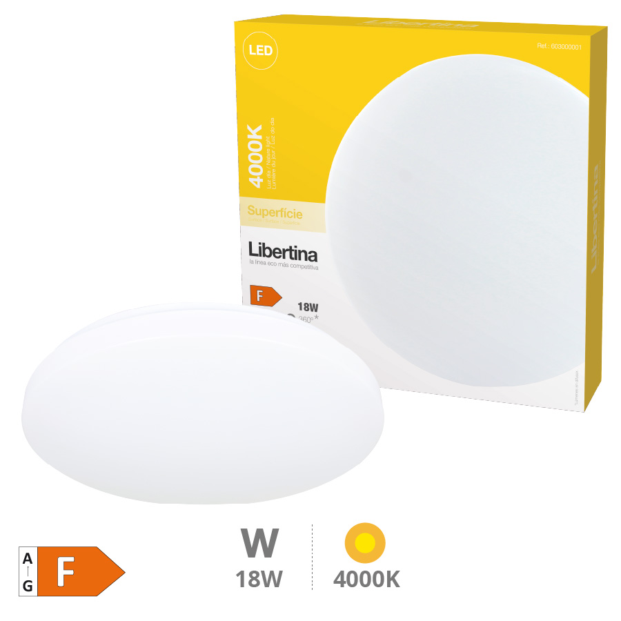 Plafón techo LED 18W 4000K Blanco - Libertina