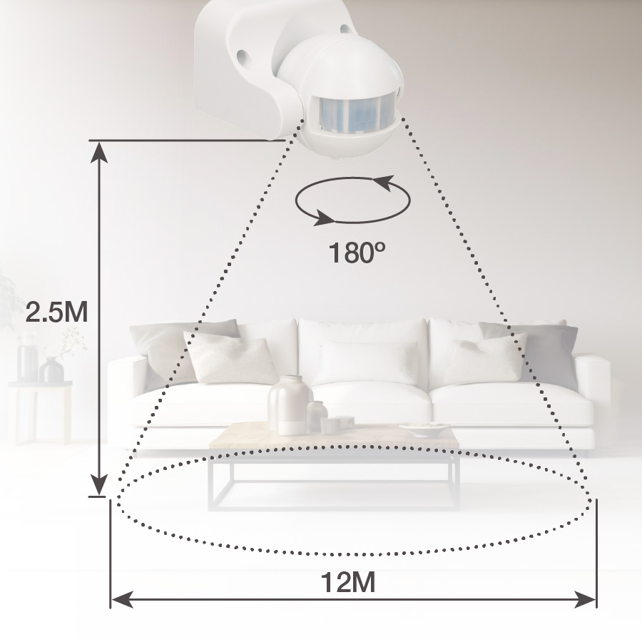 Detector superficie techo Musonda Blanco