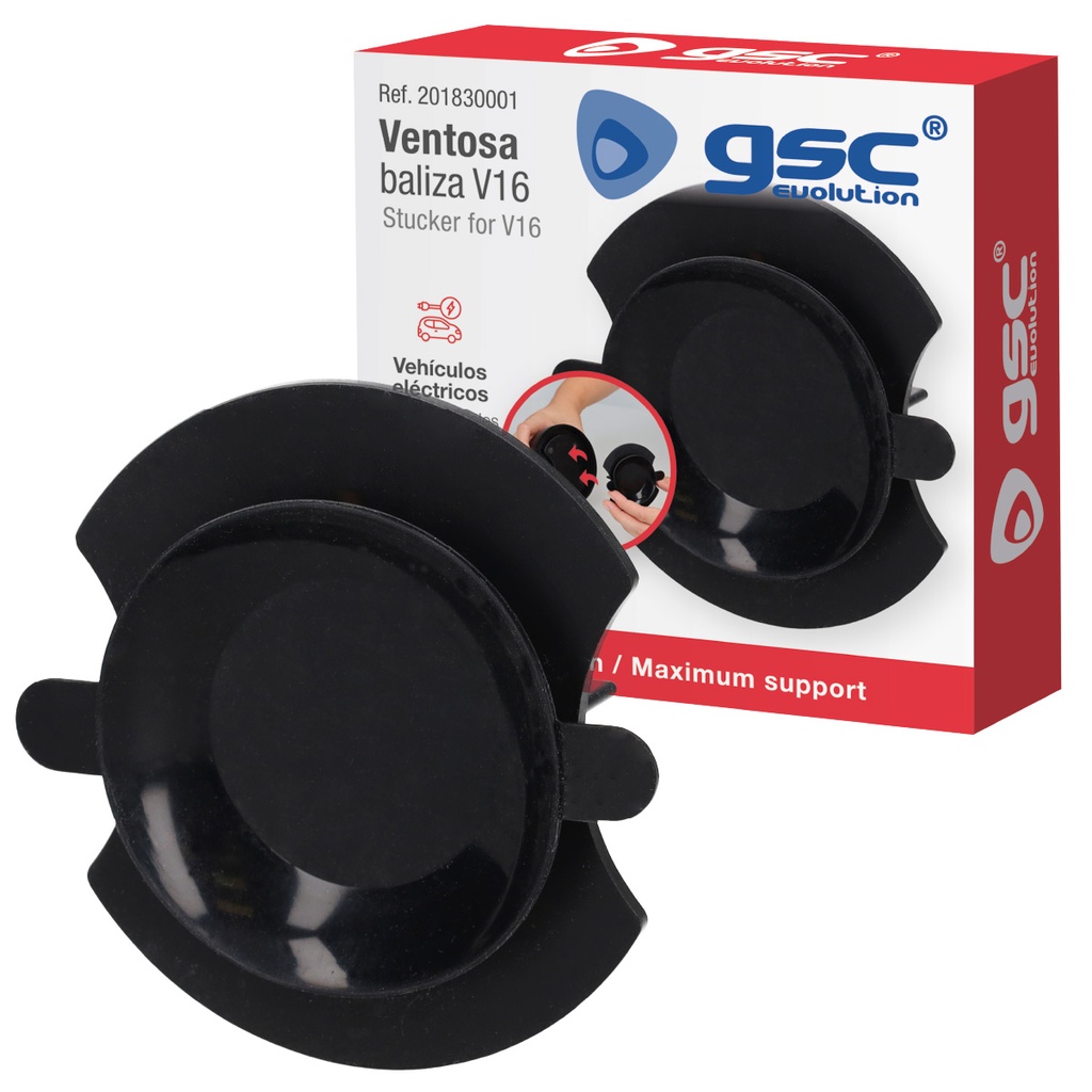 Ventosa baliza V16 para vehículos eléctricos y techo cristal