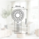 Mini ventilador solar Vainio Negro