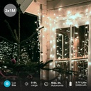 Cortina LED luminosa solar 2x1M Luz fría