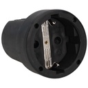 Base aerea e.cable recta 4.8mm Negro -8u caja