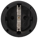 Base aerea e.cable recta 4.8mm Negro -8u caja