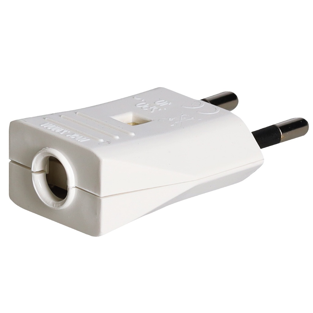 Clavija bipolar 4mm Blanco - 24u caja exp