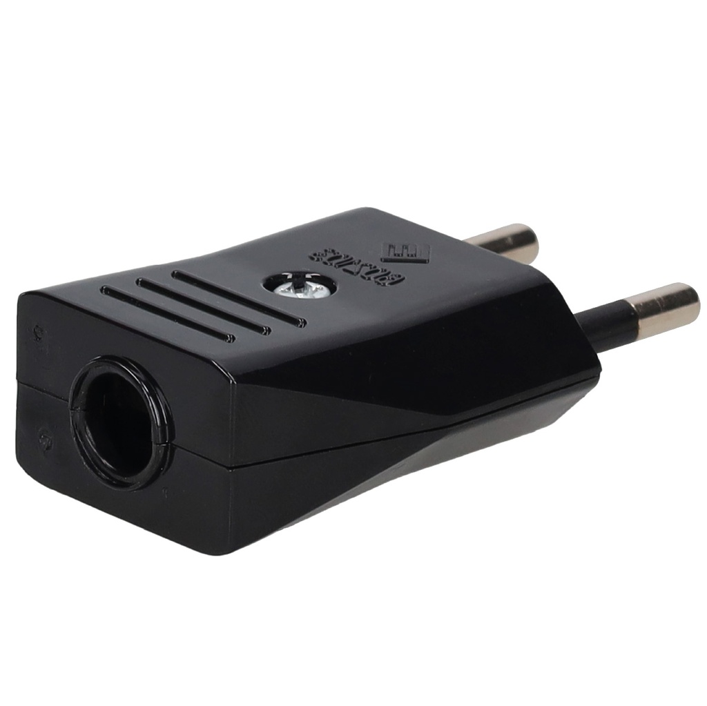 Clavija bipolar 4mm Negro - 24u caja exp