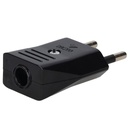 Clavija bipolar 4mm Negro - 24u caja exp