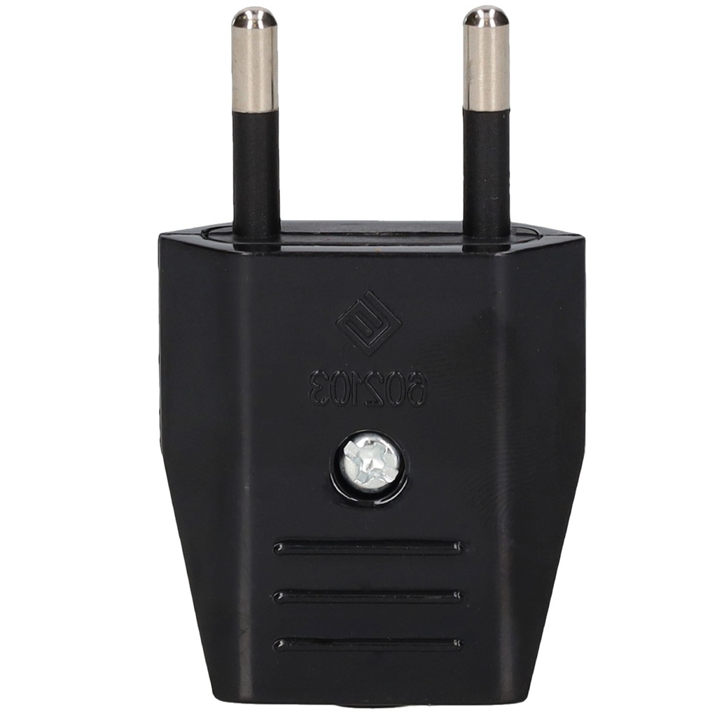 Clavija bipolar 4mm Negro - 24u caja exp