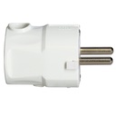 Clavija bipolar cable lateral 4.8mm Blanco-12u caja