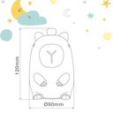 Luz de noche infantil LED Capibara 1W RGB batería recargable