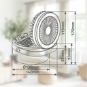 Mini ventilador solar Atabey con luz