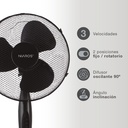 Ventilador de pie Nametil Ø43cm 45W Negro