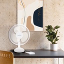 Ventilador sobremesa Lindi Ø43cm 45W Blanco