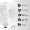 Ventilador de pared Sautar con mando Ø43cm 45W Blanco