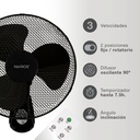 Ventilador de pared Sautar con mando Ø43cm 45W Negro