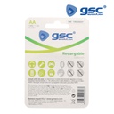 Pila recargable GSC HR6 (AA) 1,2V 2300mAh Blister 2uds