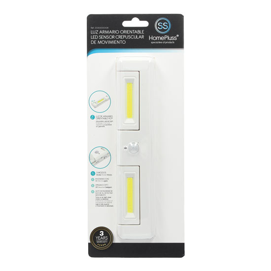 Luz de armario LED regulable con sensor de movimiento 3W 4000K