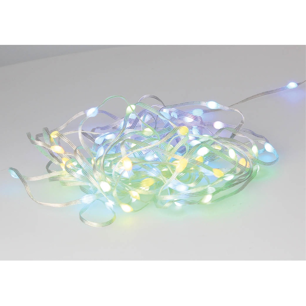 Guirnalda LED inteligente 10M con USB + mando RGB IP65
