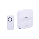 Timbre inalámbrico con pulsador a pilas 85dB - 10u caja exp