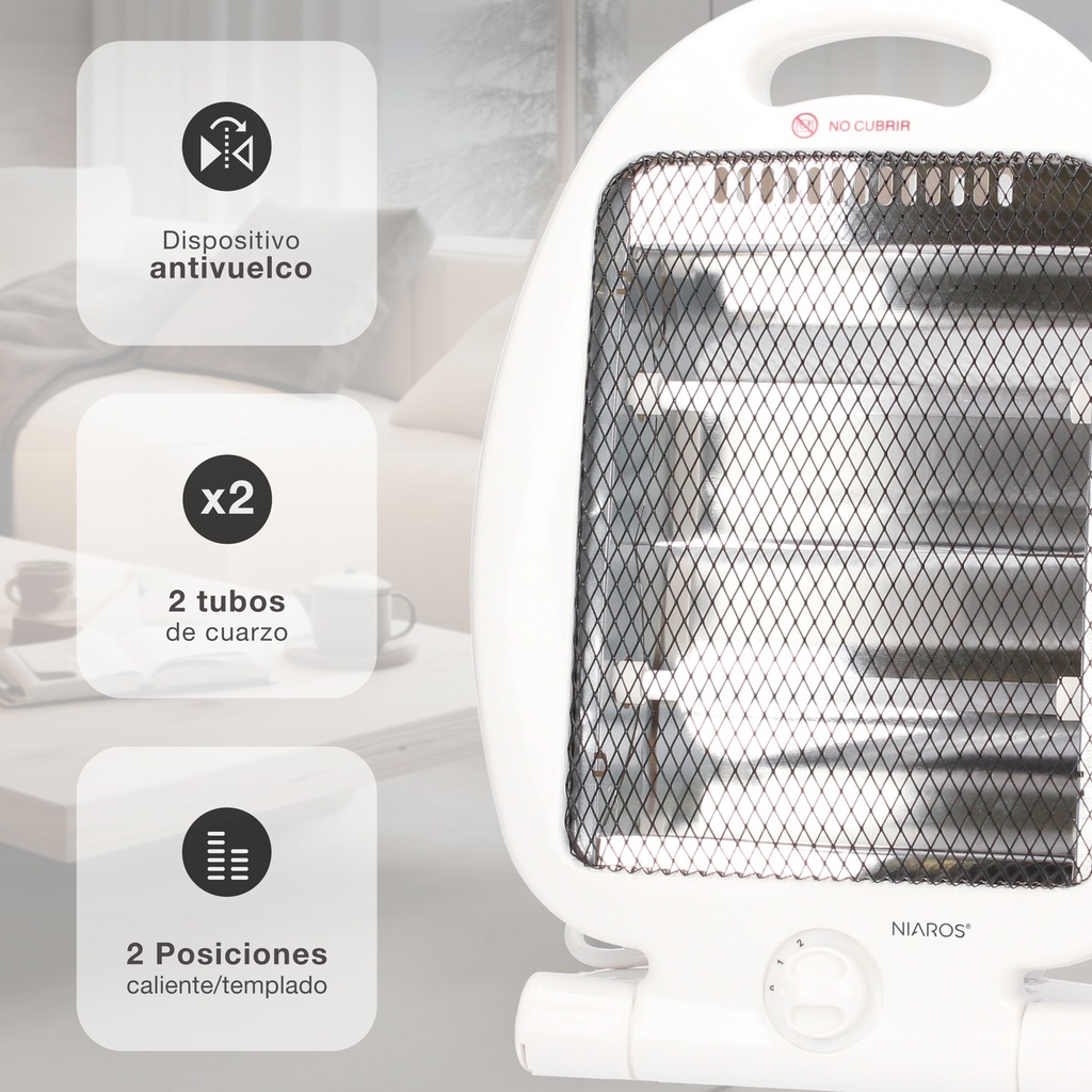 Estufa de cuarzo Máx. 800W