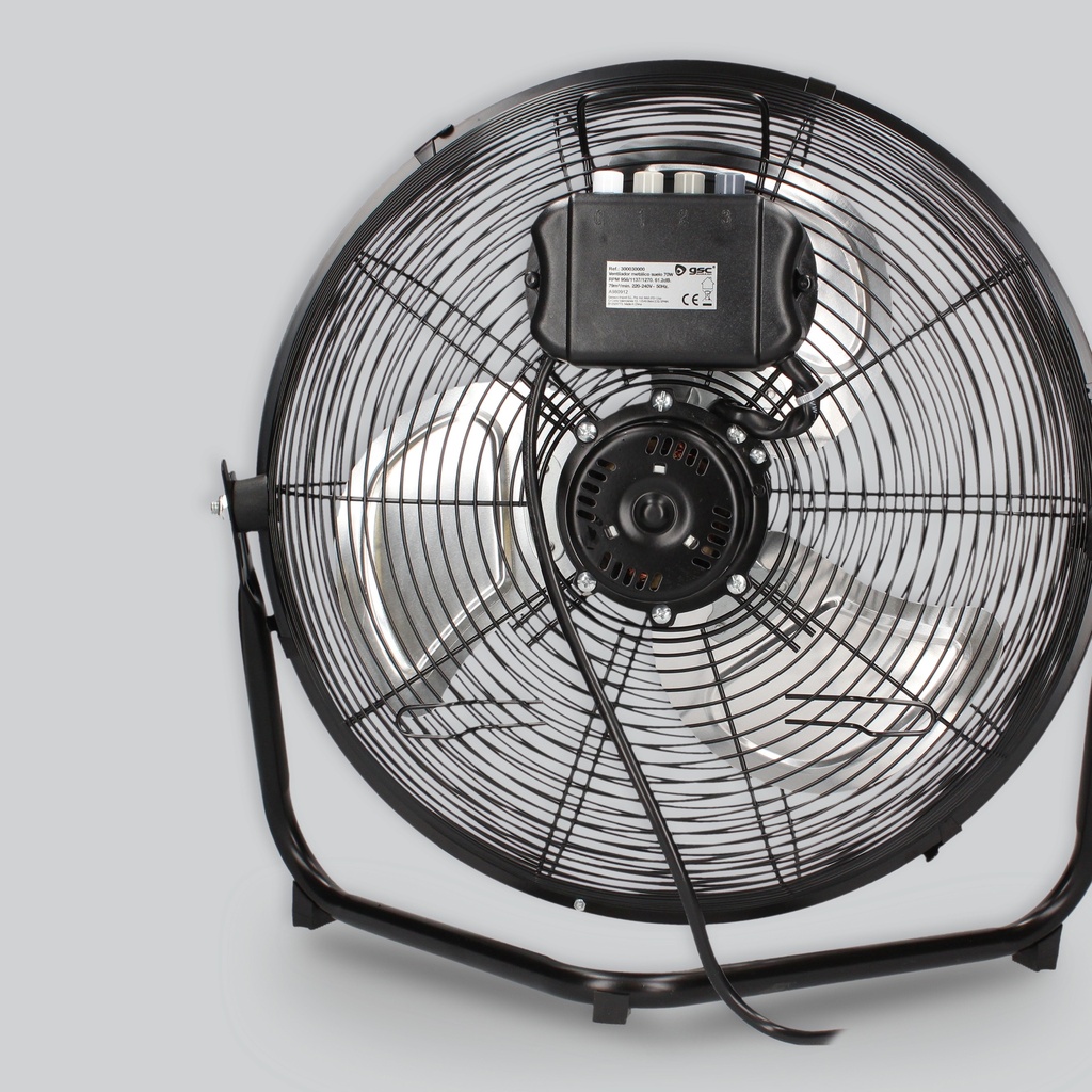 Ventilador metálico de suelo 40cm 70W Negro