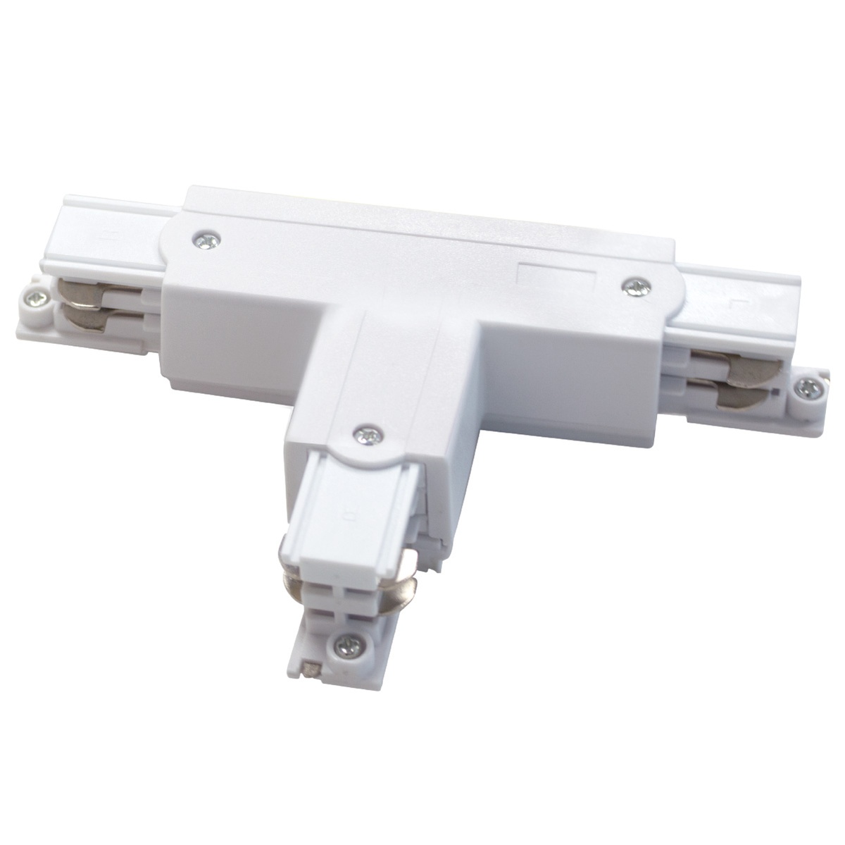 Conector em T 3 vias para foco de carril LED Branco