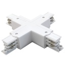 Conector forma 3 vias para foco carril LED Blanco