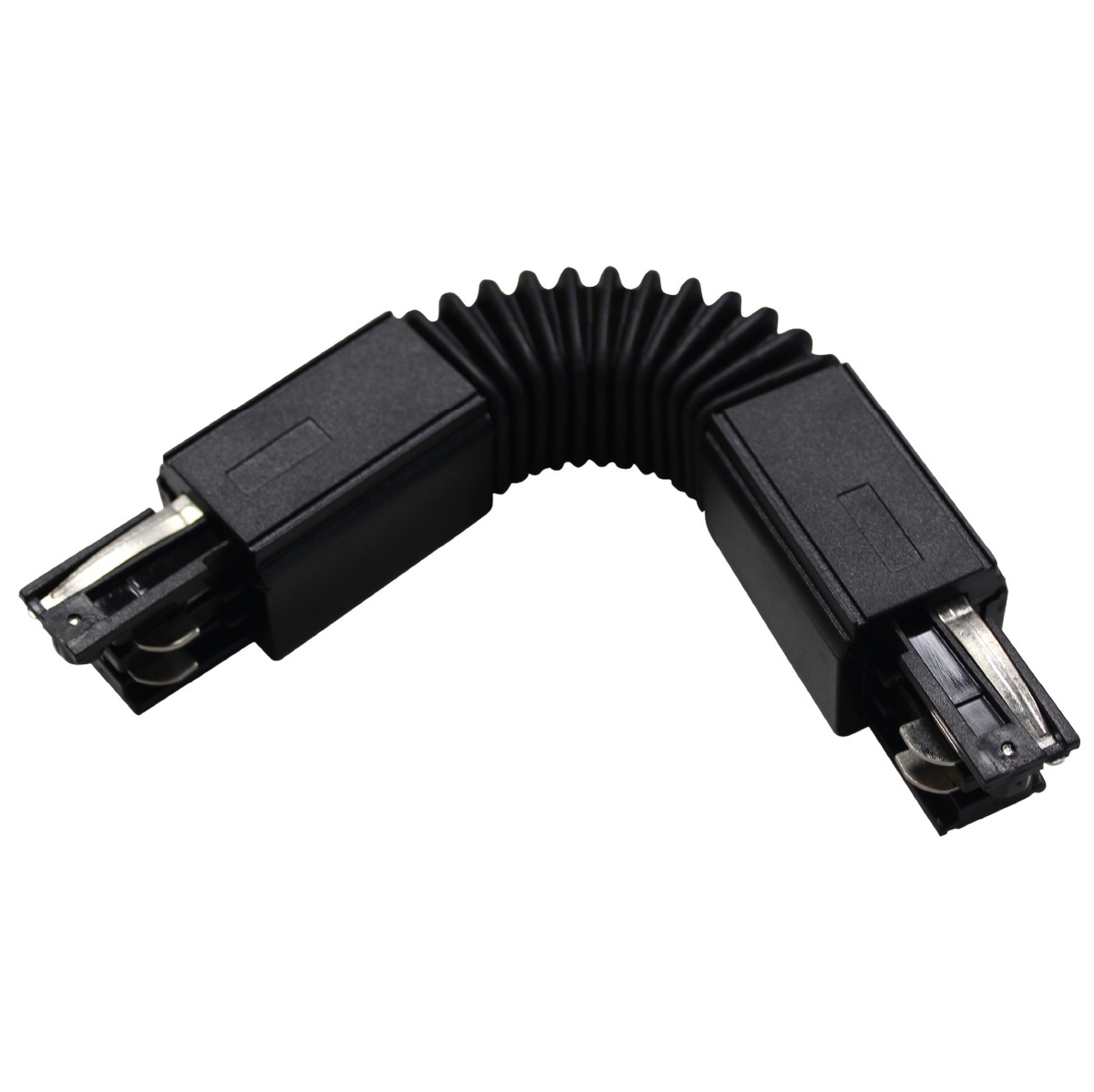 Conector flexible 3 vias para foco carril LED Negro