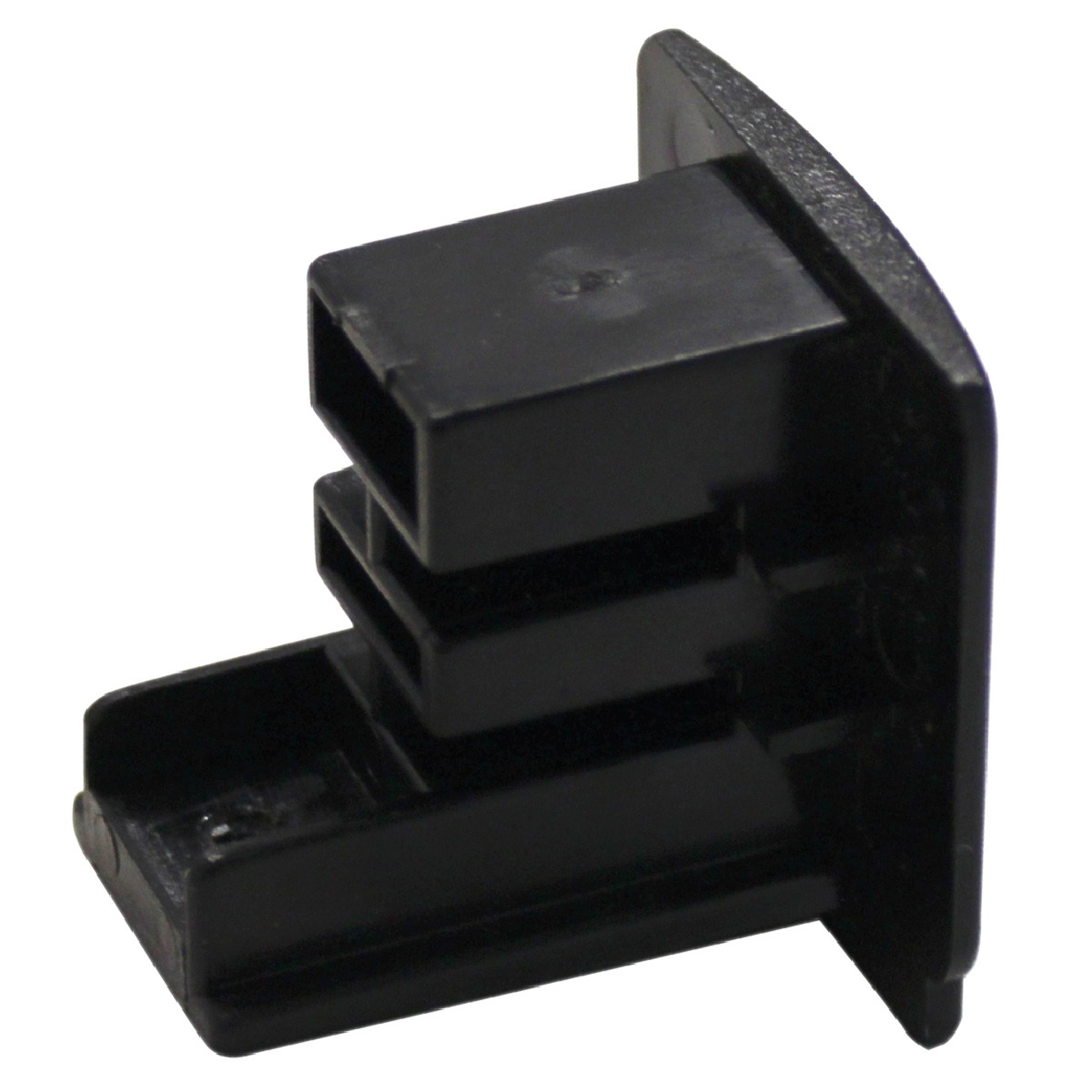 Tampa final 3 vias para foco trilho LED Negro