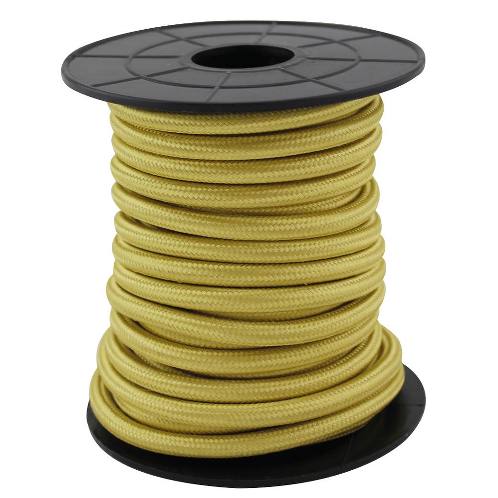 Cable textil 10M (2x0.75mm) Champagne