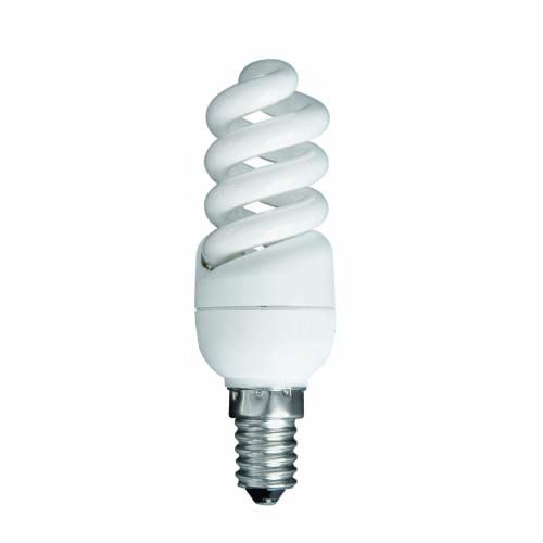 Lâmpada espiral E14 11 W 2700 K - 5u retráctil