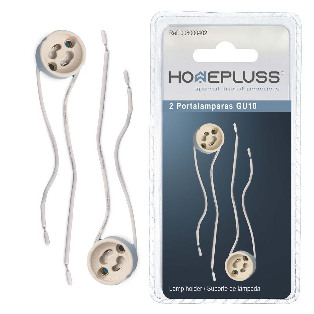Blister 2 suportes de lâmpadas GU10