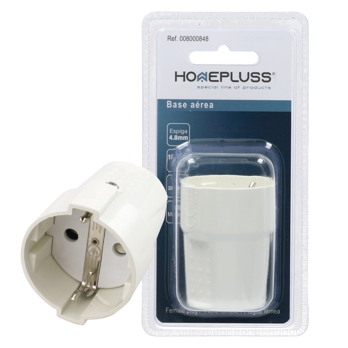 Base aérea 4,8 mm Branco - 12 un. caixa exp