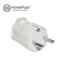 Prise bipolaire câble latéral 4,8 mm blanc-12u boîtier
