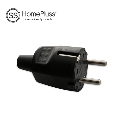 Two pole plug 4.8mm Black -10pcs inner box