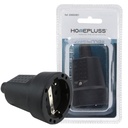 Base aerea e.cable recta 4.8mm Negro -8u caja