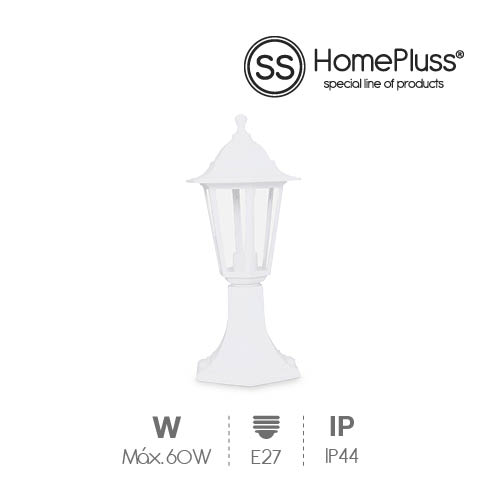 Farol jardin Gardeno sobremuro E27 IP44  Blanco