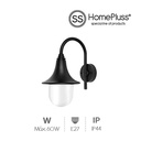 Farol jardin Campana E27 IP44 Negro