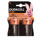 Pilha alcalina DURACELL Plus LR20 (D), Blister 2