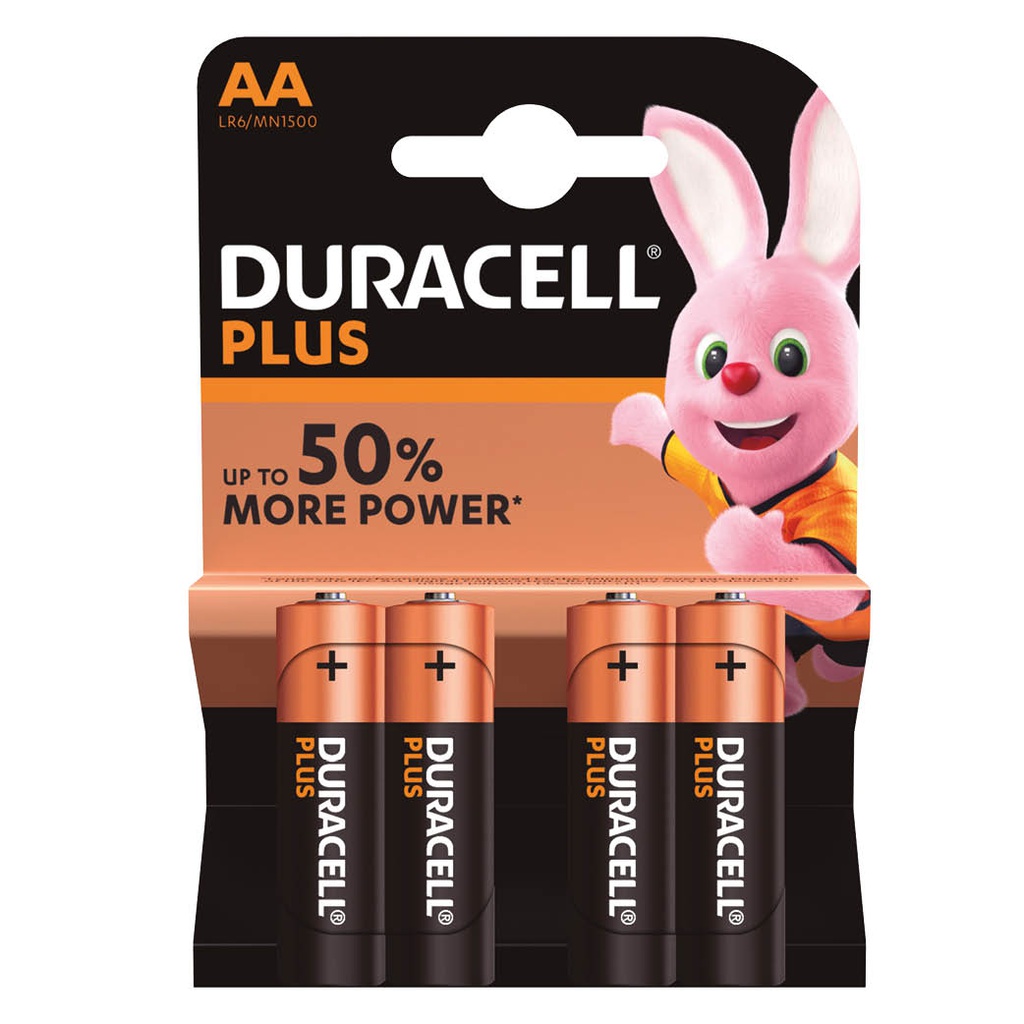 Pila alcalina DURACELL Plus LR6 (AA), Blíster 4