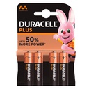Pila alcalina DURACELL Plus LR6 (AA), Blíster 4