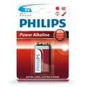 Pilha alcalina PHILIPS 9V Blister 1 un.