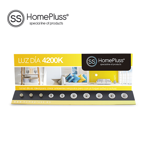 Exp.probador bombillas:5xE27,2xE14,3xGU10 4200K