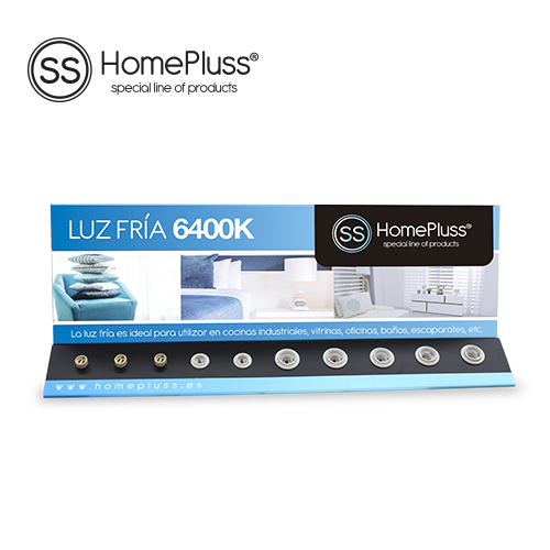 Exp.probador bombillas:5xE27,2xE14,3xGU10 6000K