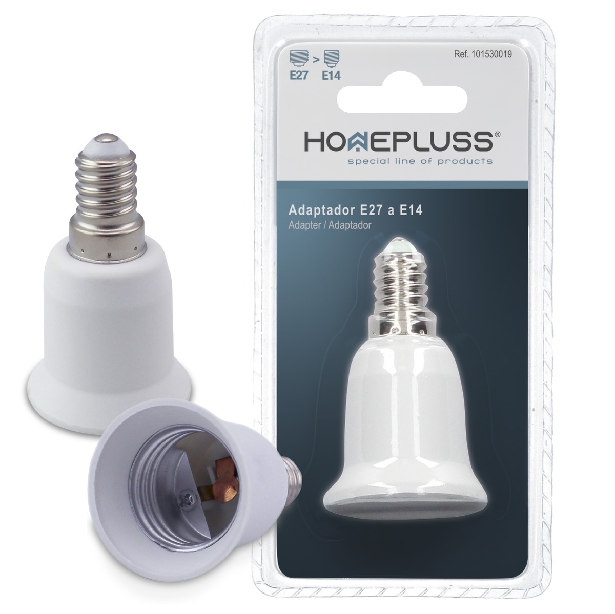 Adaptador E14 a E27 - 10u retractil